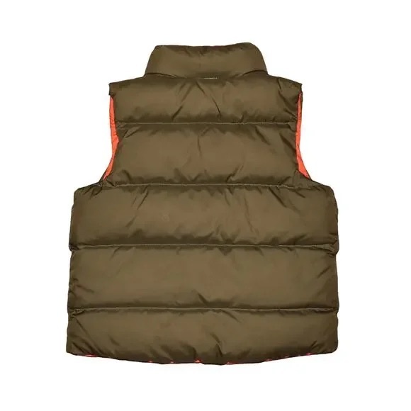 Polo Ralph Lauren Boys size 6 Bleeker Olive Green Orange Puffer Zipped Vest - Picture 7 of 7